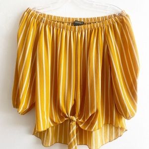 Revamped Front Tie Off Shoulder Blouse